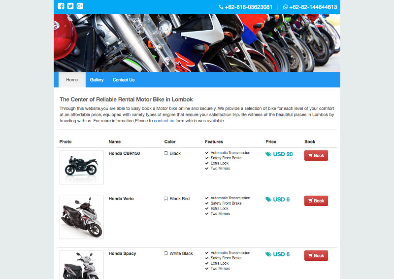 Rent Bike Lombok